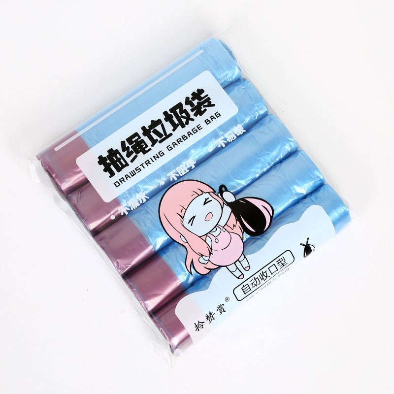 Thickened Satchel Vest-Style Garbage Bag For Home Kitchen Dormitory Drawstring Large Disposable Garbage Bag Plastic Bag - Image 1